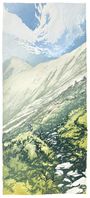 Matt Brown Woodblock Print Above King Ravine, 2nd state