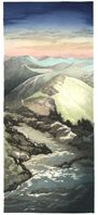 Along Franconia, 3rd state Matt Brown Woodblock Print Along Franconia, 3rd state
