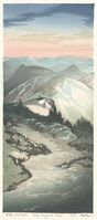 Matt Brown Woodblock Print Along Franconia Ridge, 3rd State,  edition sold out 