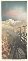 Frankenstein Trestle Matt Brown Woodblock Print Frankenstein Trestle