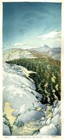 Matt Brown Woodblock Print Mt Washington From Little Haystack,  edition sold out